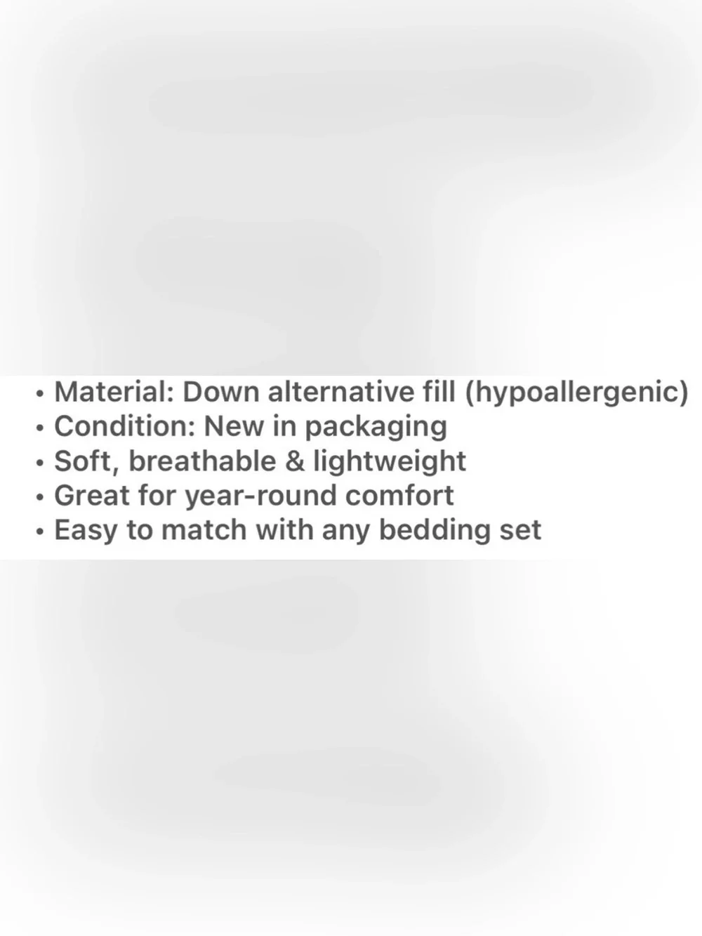 Full/Queen 100% Cotton Down Alternative Comforter -NIP